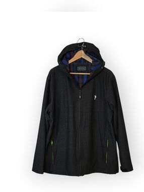 William Murray Full Zip Plaid Lined Men's Golf Jacket XL